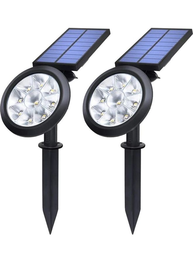 XiuWoo 2-Piece Outdoor Waterproof Solar Light Black/White - Image 1