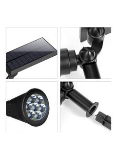 XiuWoo 4-Piece Waterproof Outdoor Solar Spot Light Black/Silver  - Image 4