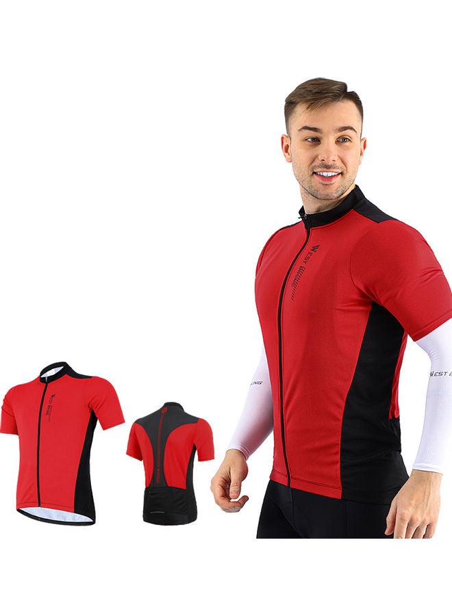 WEST BIKING - Multi-Function Skin-Friendly Cycling Jersey Red - Image 1