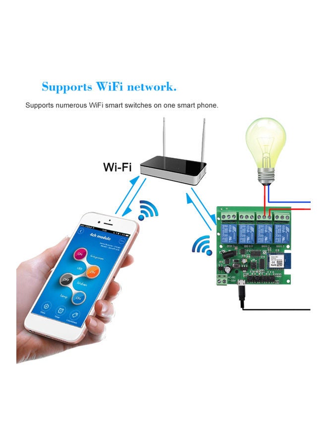Wireless Switch Module Development Timing IOS/Android App Control Support Multicolour