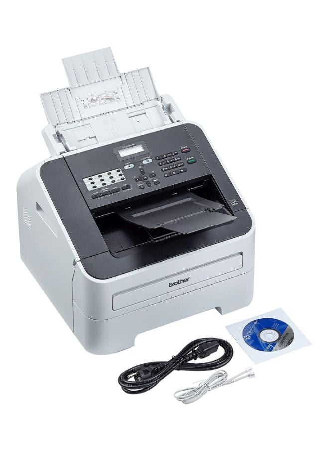 بروذر - طابعة ليزر بجهاز فاكس طراز fax-2840 37.08x37.34x30.99سم أبيض/ أسود - Image 1