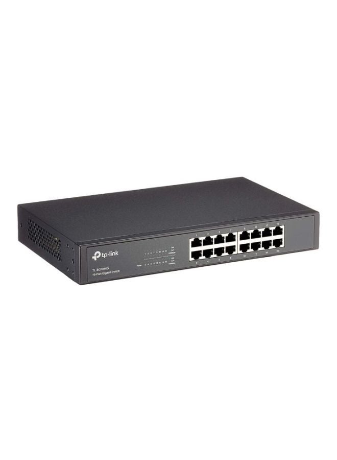 TP-LINK - TL-SG1016D 16-Port Gigabit Desktop/Rackmount Switch, Plug & play, Auto MDI/MDIX, Auto Negotiation, Energy-Efficient Technology Black/White - Image 1