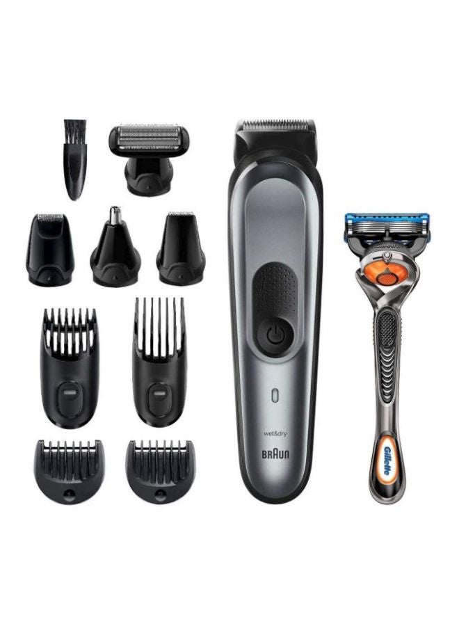 BRAUN - All-In-One Trimmer Mgk7221 For Face, Hair And Body Silver/Black - Image 1
