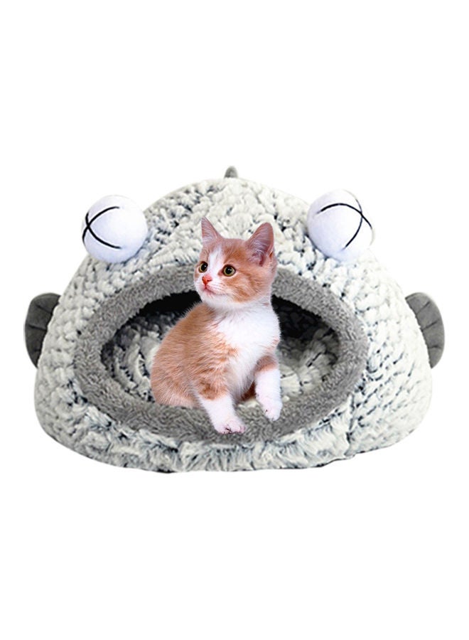 Generic Comfortable Plush Hut Shape Pet Bed Multicolour  - Image 1