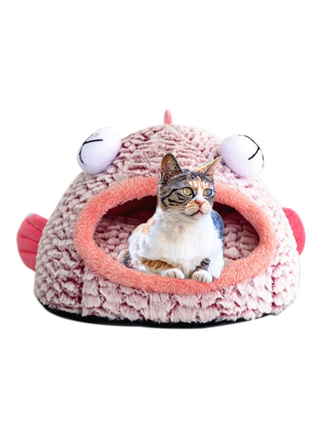 Generic Comfortable Plush Hut Shape Pet Bed Multicolour  - Image 1