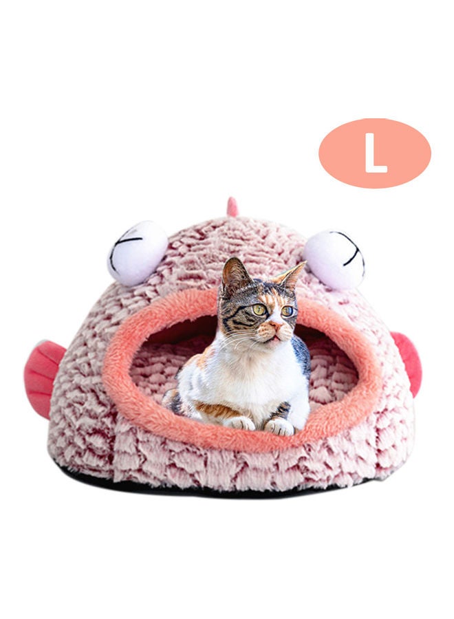 Generic Comfortable Plush Hut Shape Pet Bed Multicolour  - Image 2