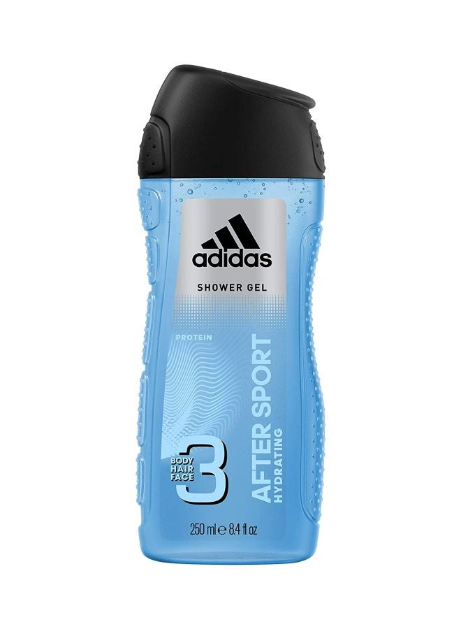 adidas جل الشعر والجسم أفتر سبورت 8.4 أوقيات أسود/أزرق 250ملليلتر - Image 1