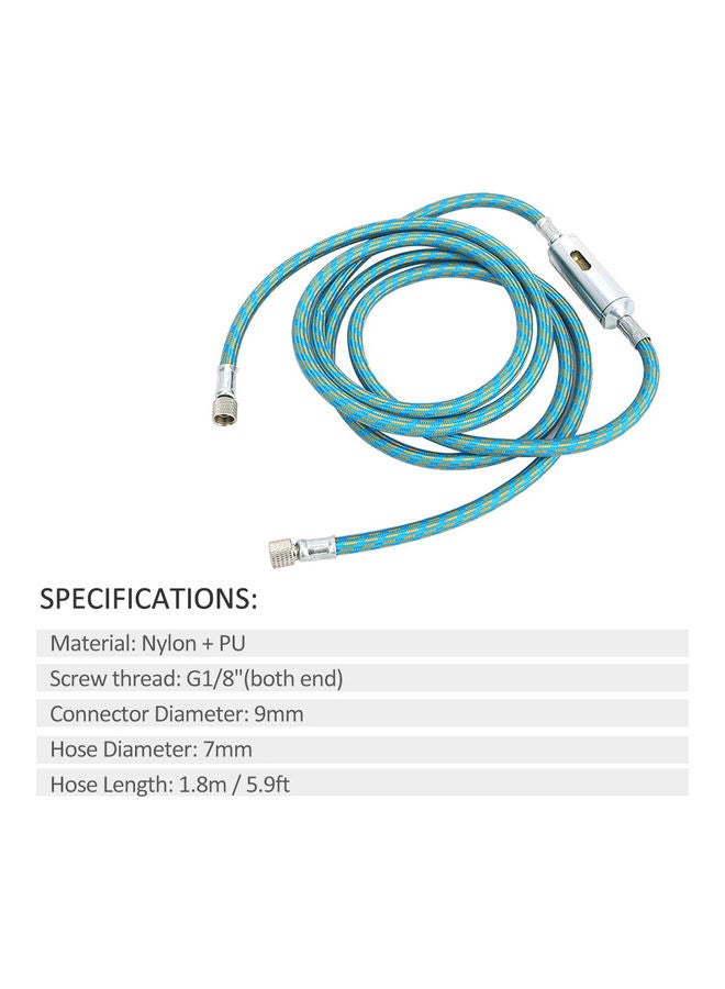 Generic - Professional Airbrush Hose With Water Trap Filter Blue/Silver/Yellow - Image 1