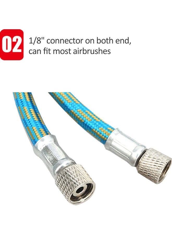 Generic - Professional Airbrush Hose With Water Trap Filter Blue/Silver/Yellow - Image 1