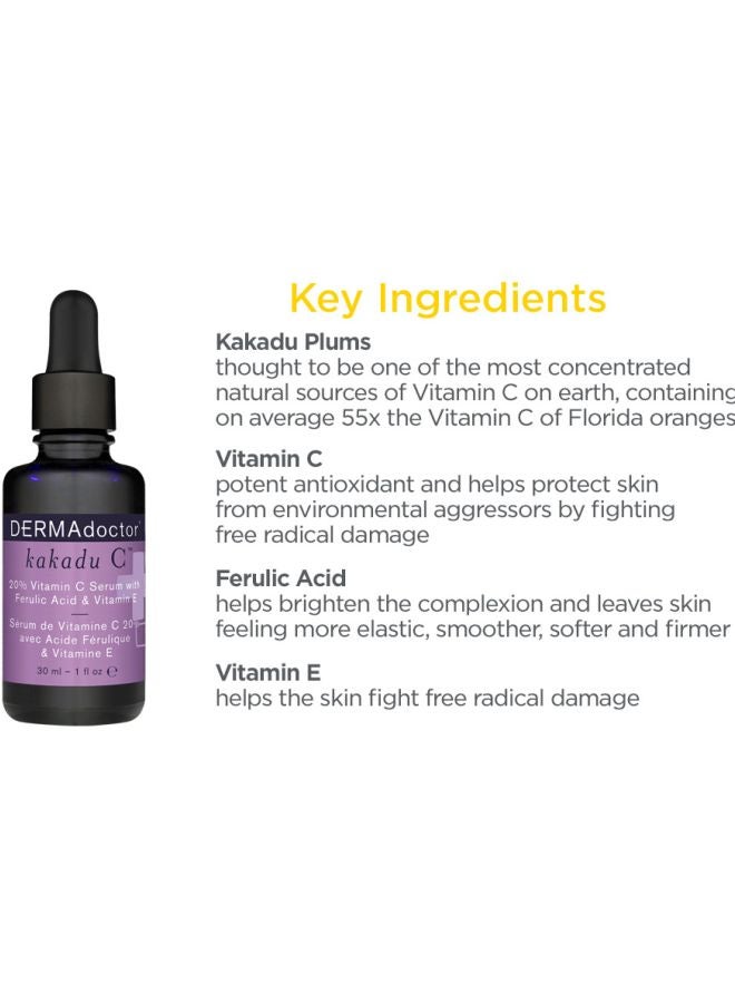 DERMAdoctor - Kakadu C High Potency Evening Oil Black 30ml - Image 1