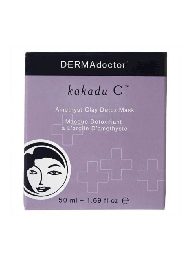 DERMAdoctor Kakadu C Amethyst Clay Mask, 50 ml Black/Purple 50ml - Image 2