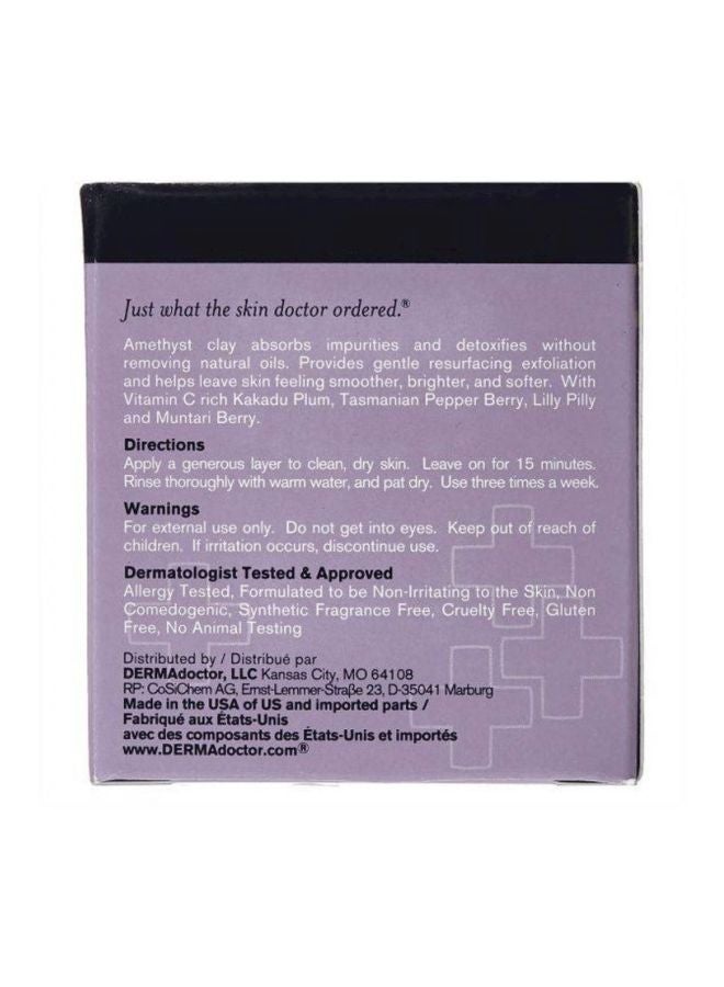 DERMAdoctor Kakadu C Amethyst Clay Mask, 50 ml Black/Purple 50ml - Image 3
