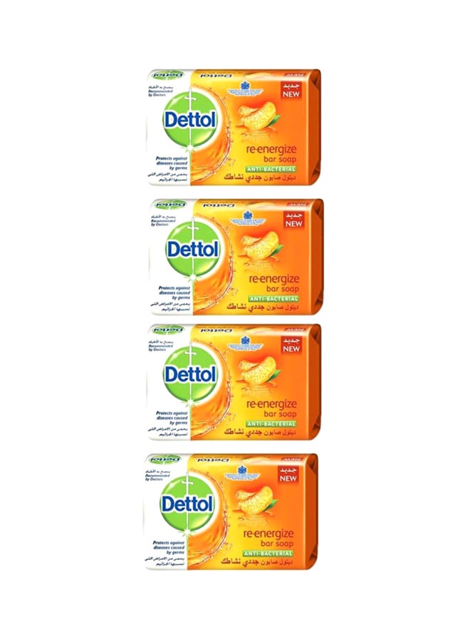 ديتول مجموعة قطع صابون مضادة للبكتيريا لتجديد النشاط مكونة من 4 قطع برتقالي/ أبيض/ أخضر 85جرام - Image 1