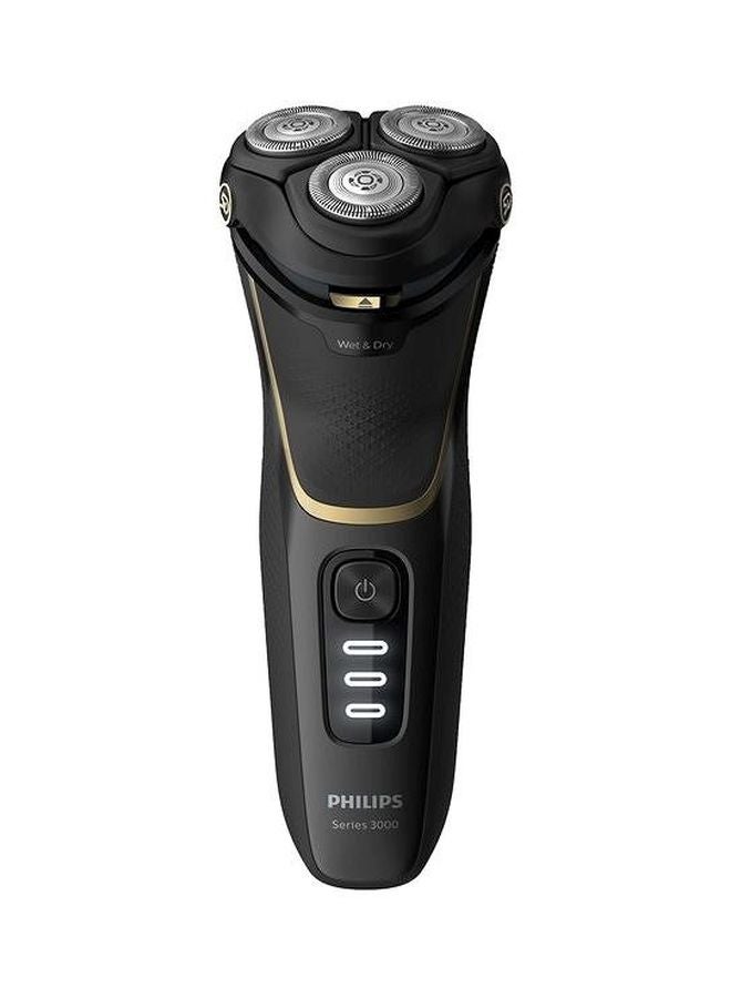 فيليبس ماكينة حلاقة كهربائية سيريز 3000 مع حقيبة حمل ورأس مرن أسود - Image 2