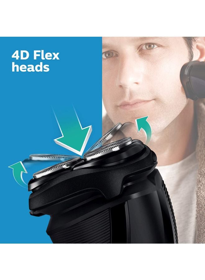 فيليبس ماكينة حلاقة كهربائية سيريز 3000 مع حقيبة حمل ورأس مرن أسود - Image 5