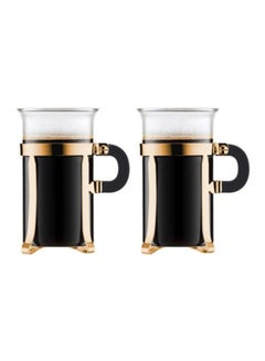 bodum 2-Piece Chambord Coffee Cup Set Black/Clear 