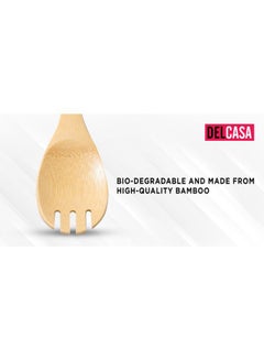 DELCASA 5-Piece Bamboo Utensil Set Natural 33x31x19.5cm  - Image 2