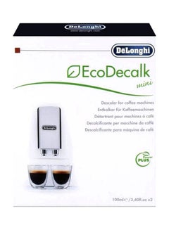 De'Longhi EcoDecalk Descaler Solution White/Black 2x100ml  - Image 3
