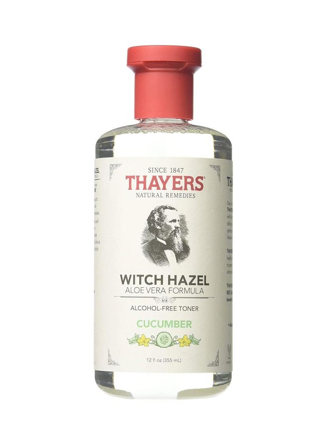 THAYERS Witch Hazel Toner With Aloe Vera Formula Alcoholfree Cucumber 12 Oz Pack Of 3 Clear 3x355ml - Image 2