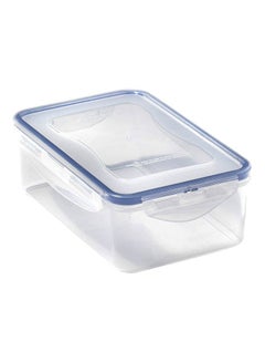 LocknLock Rectangular Short Food Container With Divider Clear/Blue 151x108x58mm  - Image 1