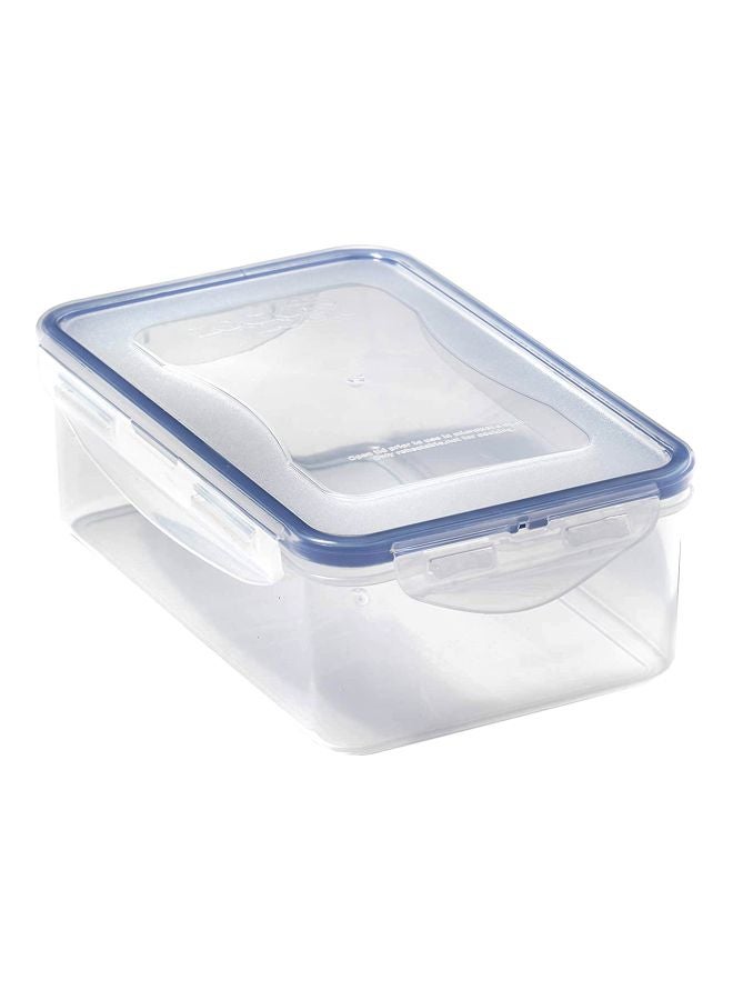 LocknLock Rectangular Short Food Container With Divider Clear/Blue 151x108x58mm  - Image 1