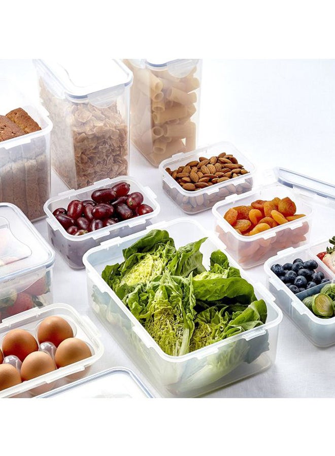 LocknLock Rectangular Short Food Container With Divider Clear/Blue 151x108x58mm  - Image 3