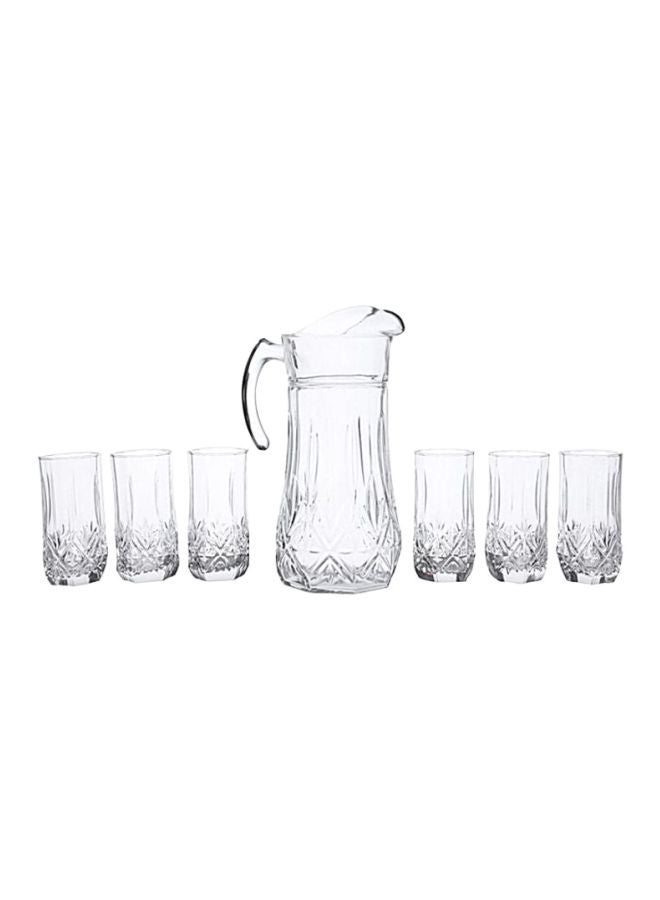 لومينارك طقم أكواب ماء زجاج مكون من 7 قطع من بريغتون شفاف 26.9x18x27.5سم - Image 2