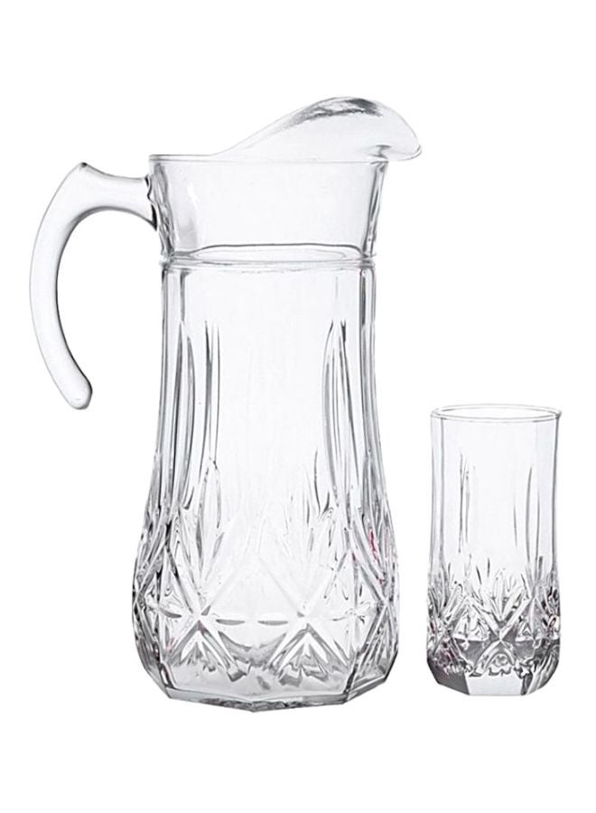 لومينارك طقم أكواب ماء زجاج مكون من 7 قطع من بريغتون شفاف 26.9x18x27.5سم - Image 3