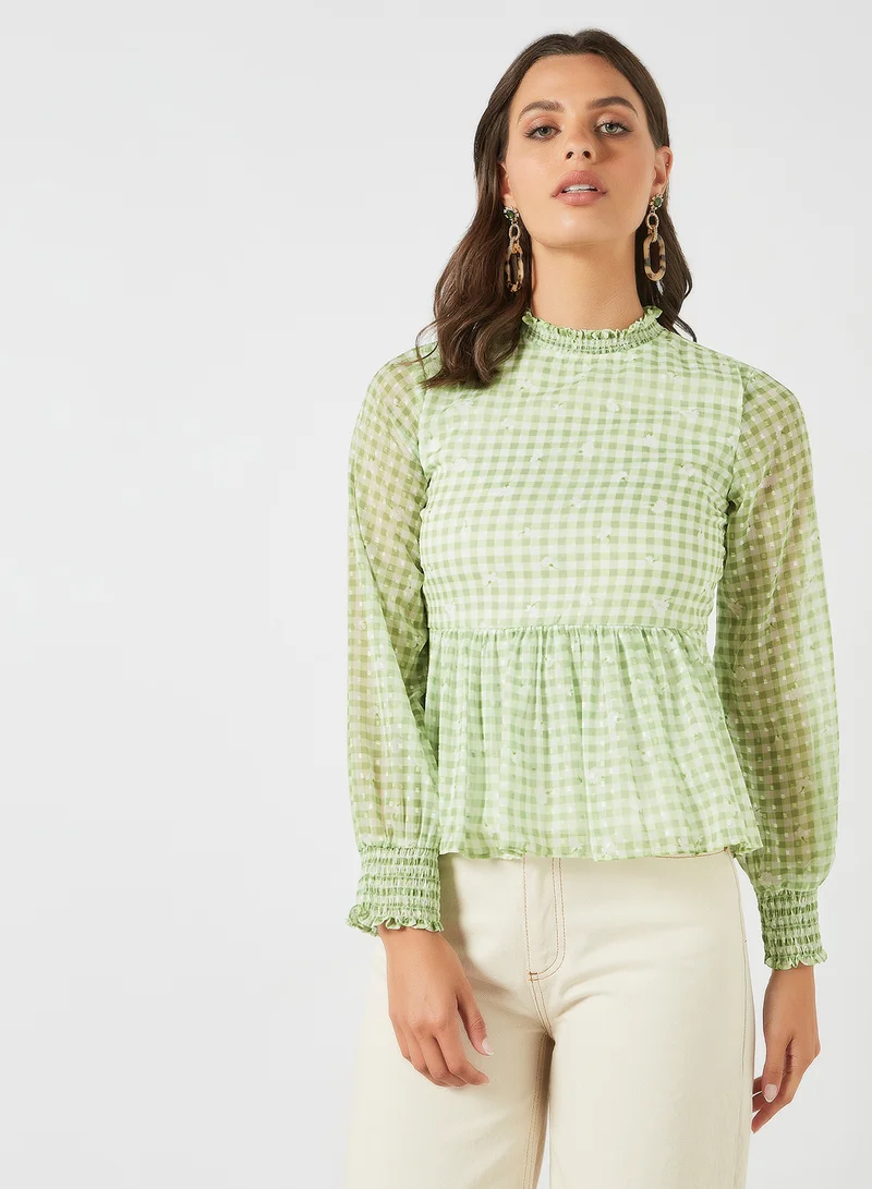 AND Ruffled Neckline Top