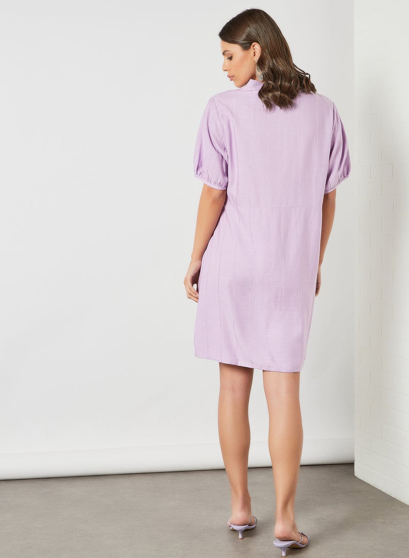 Collar Neck Mini Dress Lilac - v1621106719/N45701691V_4