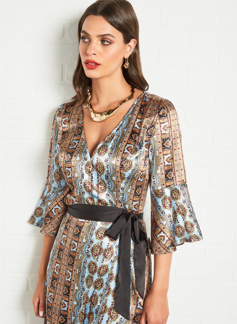 Chi-Chi London - Amanda Printed Dress Multi - Image 1