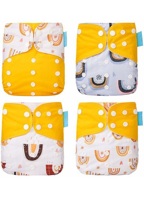 4-Piece Washable Cloth Diaper Set
