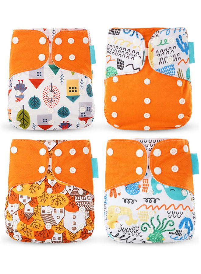 4-Piece Washable Cloth Diaper Set - Image 1