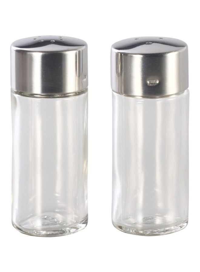 تسكوما مجموعة من عبوتين لرش الفلفل والملح شفاف/ فضي 9x7.5x4سم - Image 1