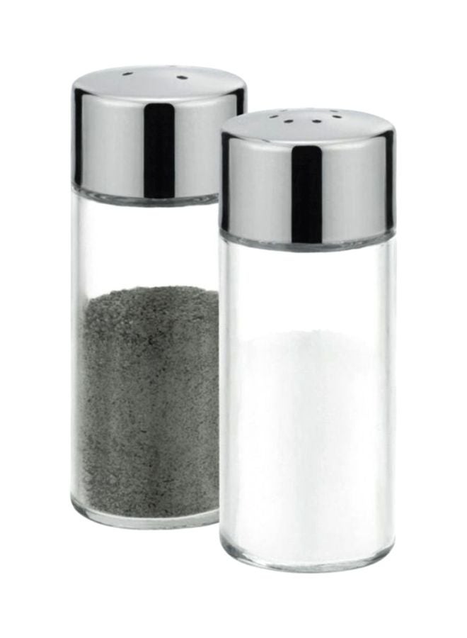 تسكوما مجموعة من عبوتين لرش الفلفل والملح شفاف/ فضي 9x7.5x4سم - Image 2