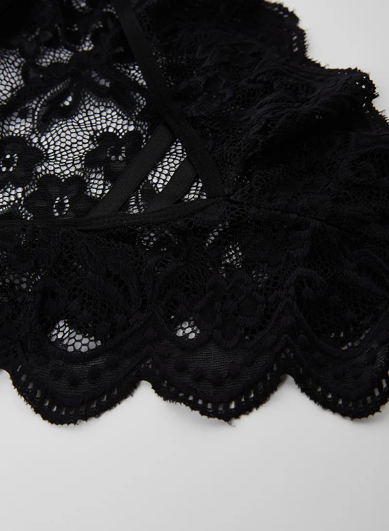 FEMME LUXE Lace Bodysuit Black