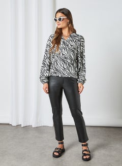 DRIP Animal Printed Regular Fit V-Neck Long Sleeve Top Multicolour  - Image 3
