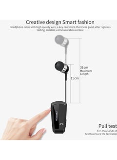 Fineblue F990 BT Telescopic Earphone With Mic Black  - Image 2