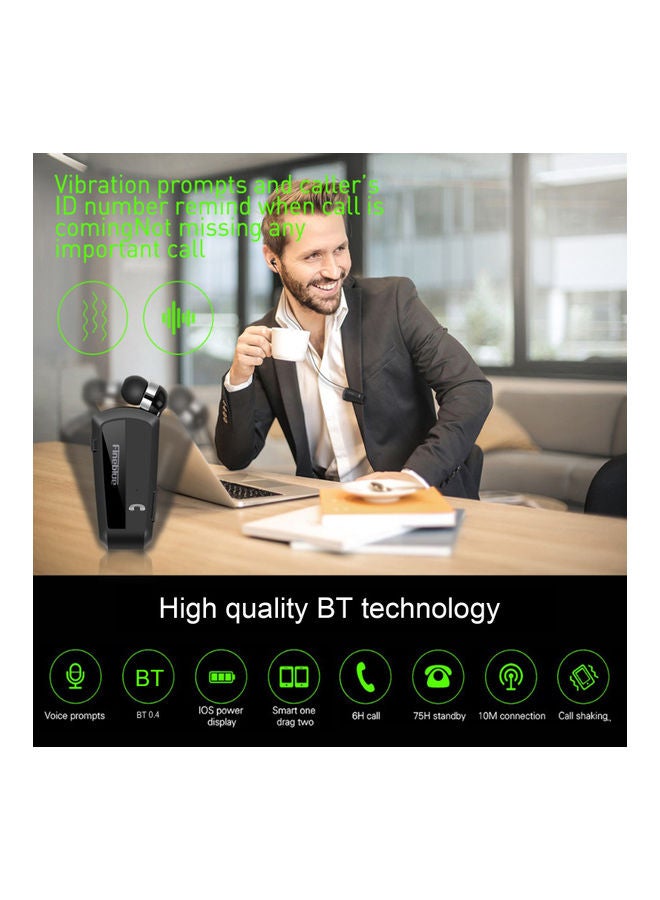 Fineblue F990 BT Telescopic Earphone With Mic Black - Image 3