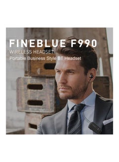 Fineblue F990 BT Telescopic Earphone With Mic Black  - Image 5