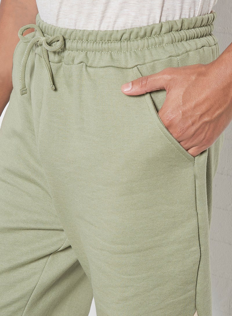 STATE 8 Contrast Panel Joggers Olive/Beige - Image 4