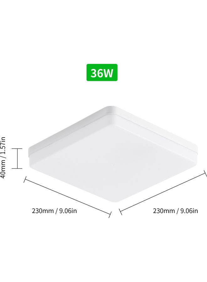 مصباح سقف أبيض 23x23x4سم - Image 3