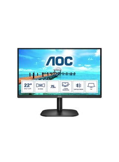 22B2HM AOC Monitor, VA Panel Monitor, Borderless Experience, Ultra Slim with HDMI Cable, Black Black