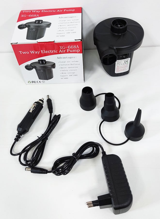 Generic - Electric Air Mattress Camping Pump Black - Image 1