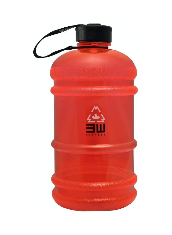 3W Healthcare 3W Hydrator Bottle - Red, Large Sports Water Bottle, Large Leak Proof Sports Jug with Handle, Wide Mouth Drinking Container, For Fitness, Gym, Office, Biking, Travel, and Outdoor Water Jug Red/Black - Image 1