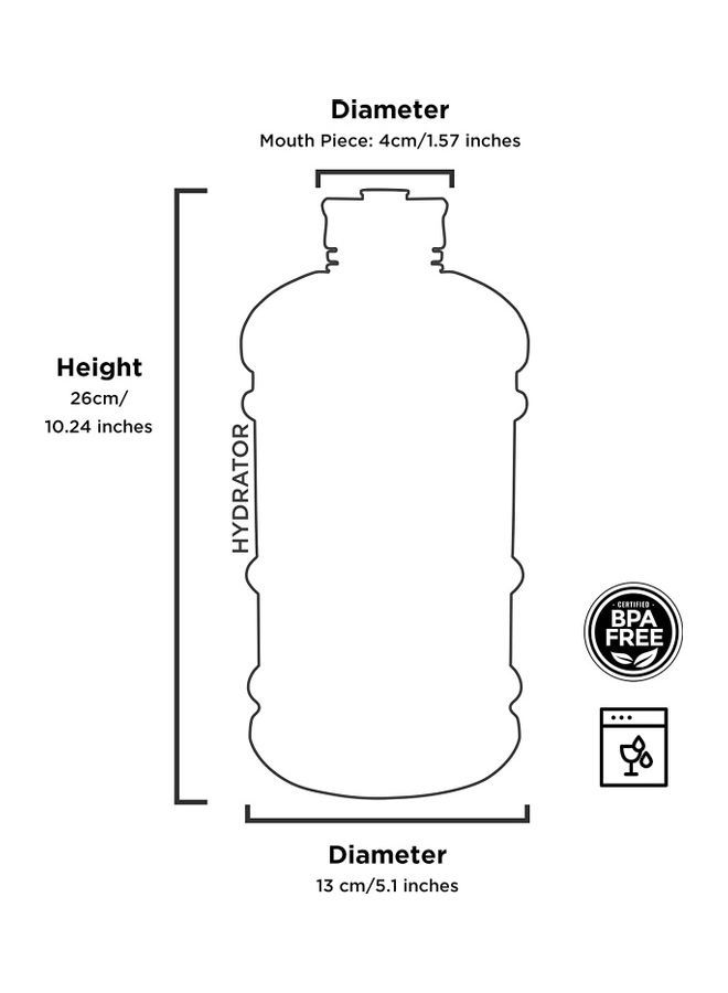 3W Healthcare 3W Hydrator Bottle - Red, Large Sports Water Bottle, Large Leak Proof Sports Jug with Handle, Wide Mouth Drinking Container, For Fitness, Gym, Office, Biking, Travel, and Outdoor Water Jug Red/Black - Image 5