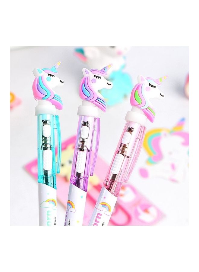 وي هابي مجموعة أقلام كتابة رفيعة بتصميم يونيكورن مكوّنة من 24 قطعة متعدد الألوان - Image 3