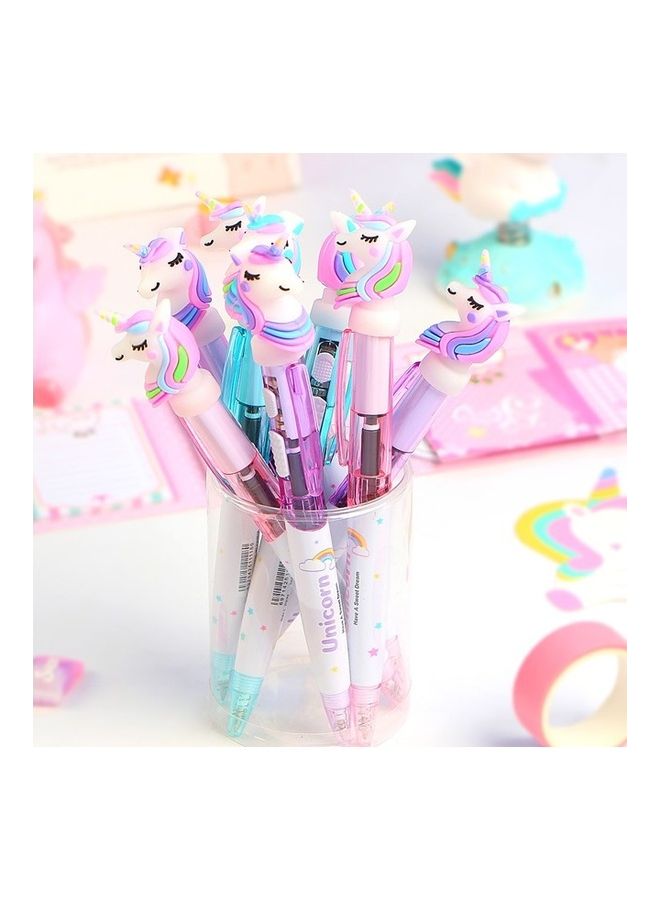 وي هابي مجموعة أقلام كتابة رفيعة بتصميم يونيكورن مكوّنة من 24 قطعة متعدد الألوان - Image 1