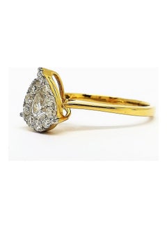 18 Karat Gold With 0.40 Ct Diamond Pear Shape Ring