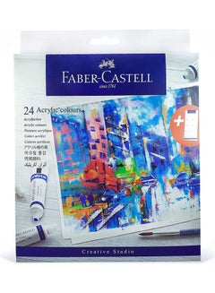 24-Piece Acrylic Colours Set Multicolour